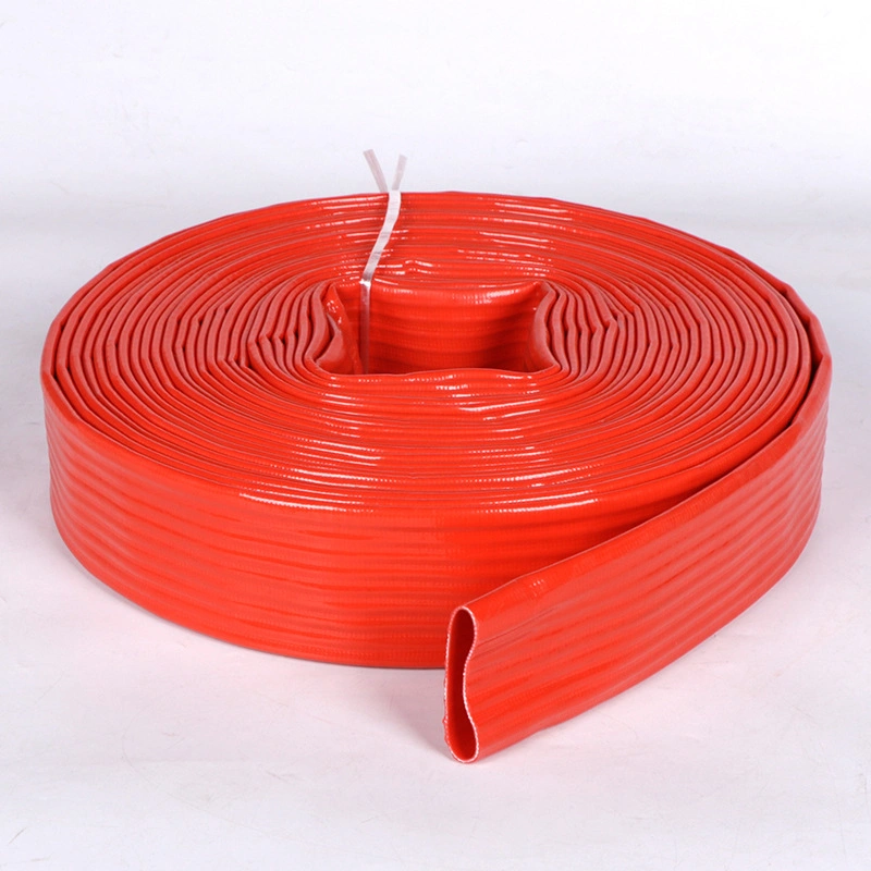 Red Heavy Duty 4 6 8 Zoll PVC Layflat Wasser Auslaufschlauch