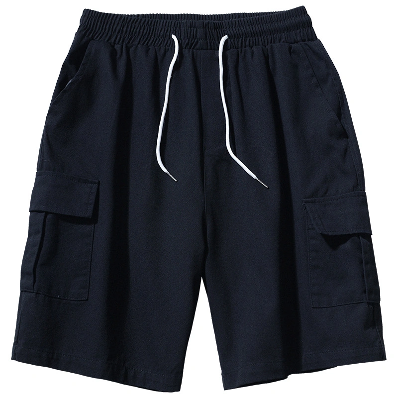 Men's Jersey Short with Pockets Solid Cotton Running Sports Shorts