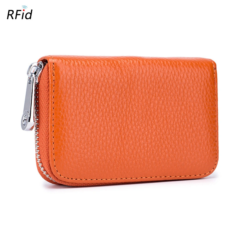 Credit Card Wallet, Zipper Card Cases Holder for Men Women, RFID Blocking, Keychain Wallet, Compact Size