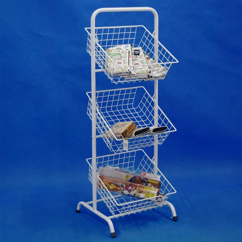 Metal Tubular Frame Wire Frame Support Storage Basket Stand Steel Rack Display (PHY530)