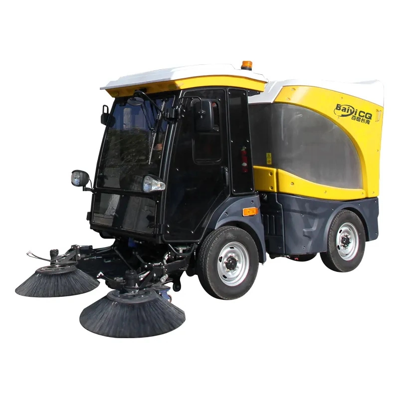 Todo cerrado automático polvo industrial eléctrico vacío eléctrico máquina de limpieza de carreteras Sweeper Camión