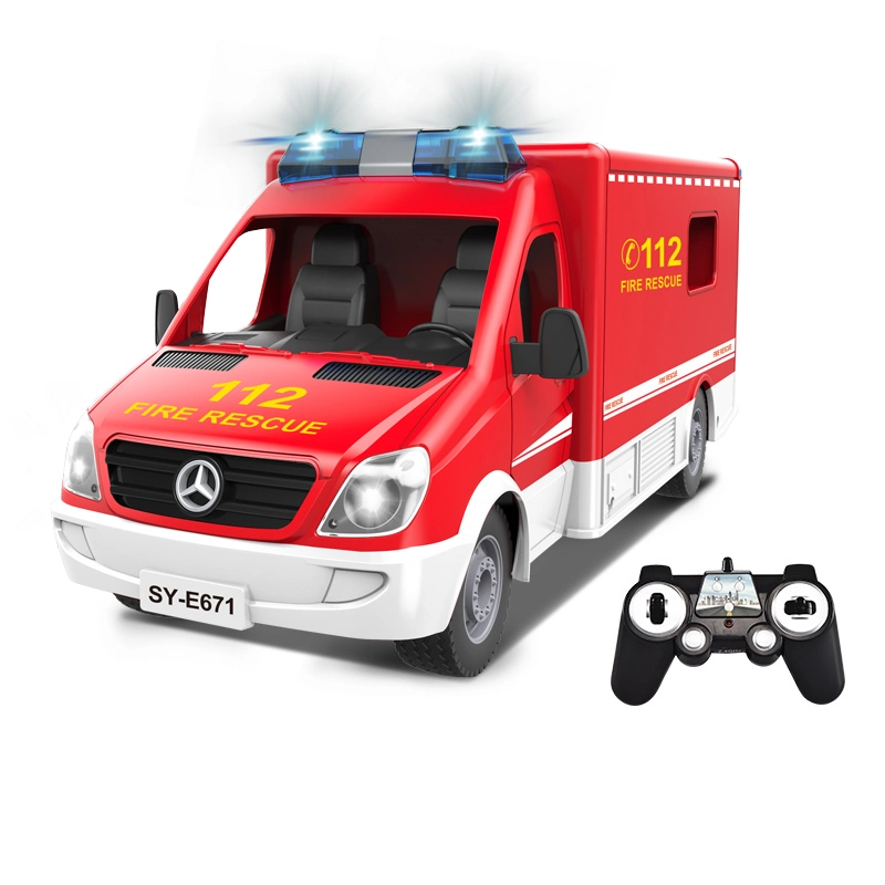 1: 18 RC Ambulance Car Radio Remote Control Electric R/C Car Kids Plastic Toy (H04460020)