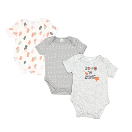 Bébé Baby sac de coton à manches courtes Romper Triangle Fart Vêtements nouveau-né en trois pièces courtes ramper