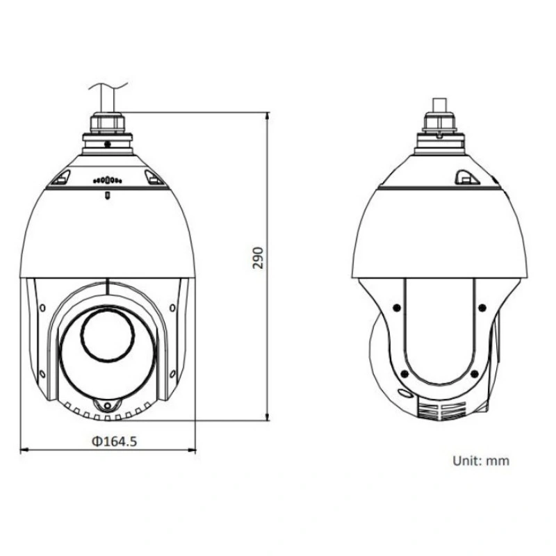 Hikvision CCTV 2MP IP66 RJ45 Network Speed Dome PTZ Security Cámara espía