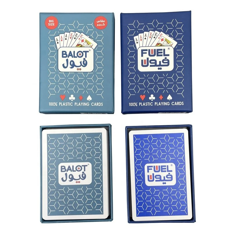 Custom Card Game Prining Logo Paper Custom Game Playing Bridge Cards Advertising PVC Waterproof Plastic Sublimation Poker