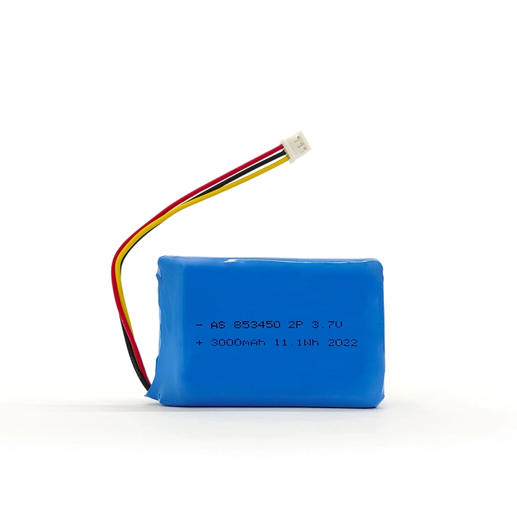 UL2054 Rechargeable 853450 2p 3.7V Lipo Battery 3000mAh Lithium Ion Polymer Battery for POS Terminals/Bluetooth Speaker