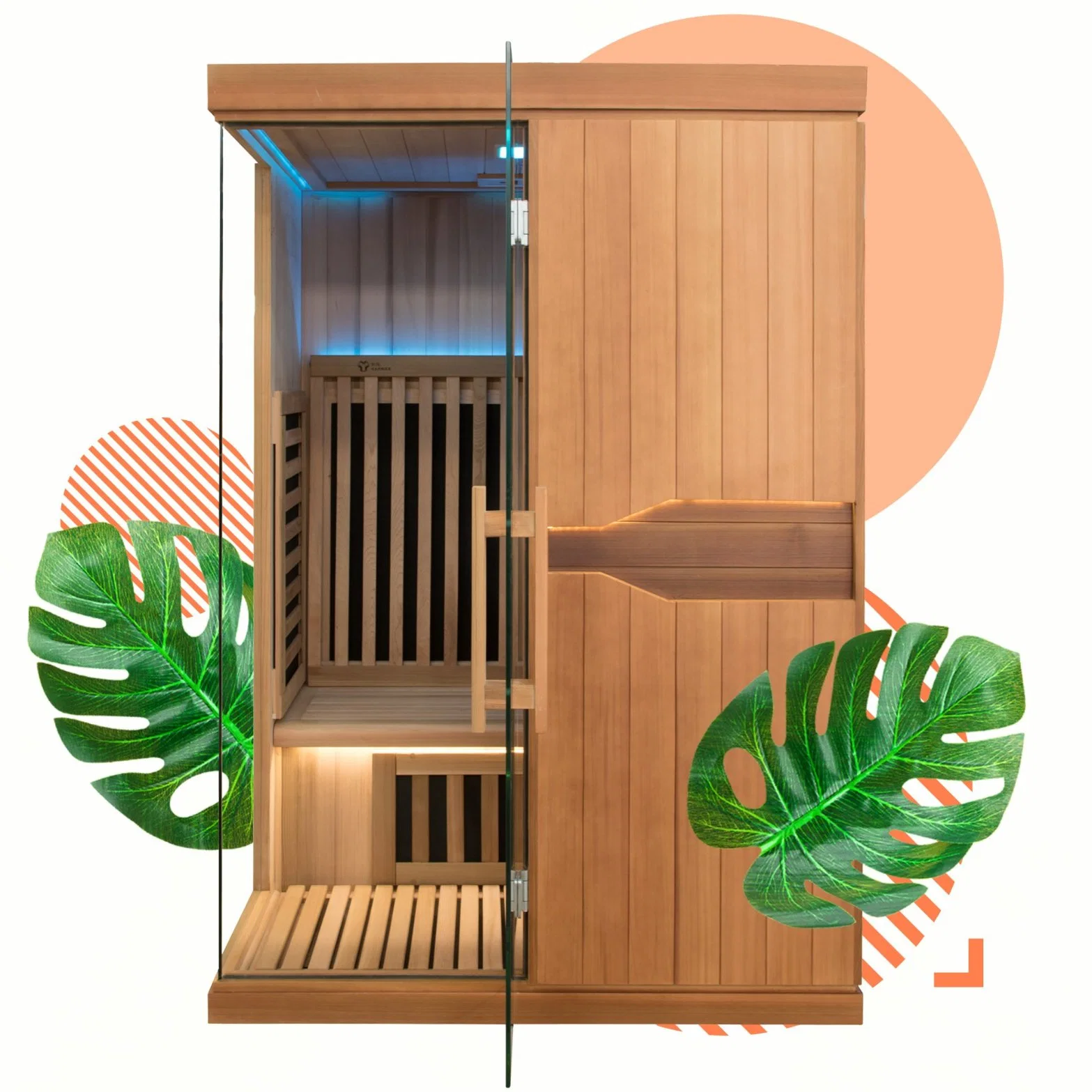 Accueil utilisation en bois Hemlock salle de sauna infrarouge lointain