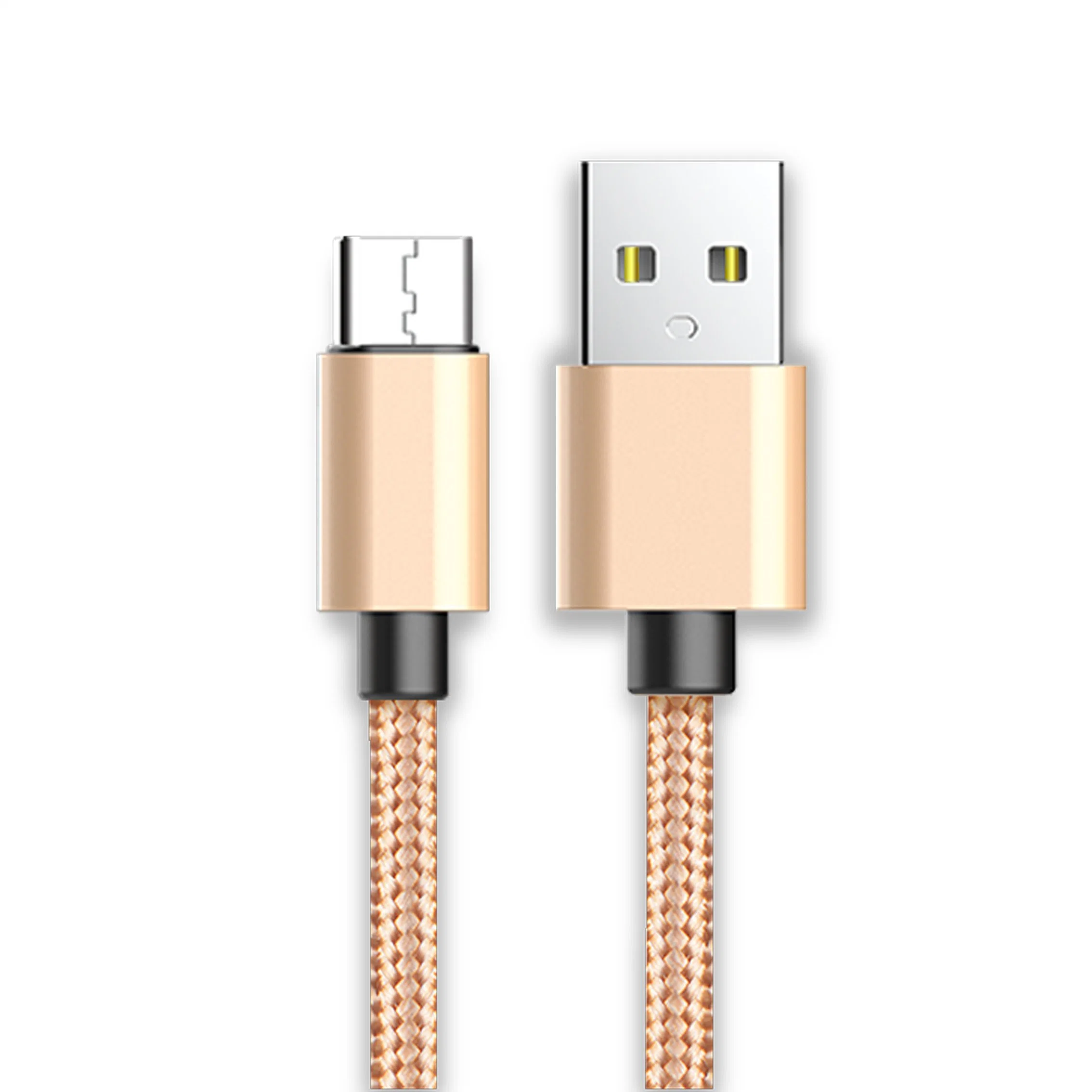 Android Tipo C Nylon cable de datos respetuoso con el medio ambiente para teléfonos Android Y dispositivos USB tipo C.