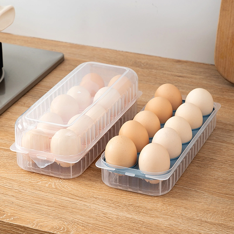 4810 High quality/High cost performance  Plastic Transparent Egg Tray Holder with Lid Refrigerator Stackable Plastic Box for Food