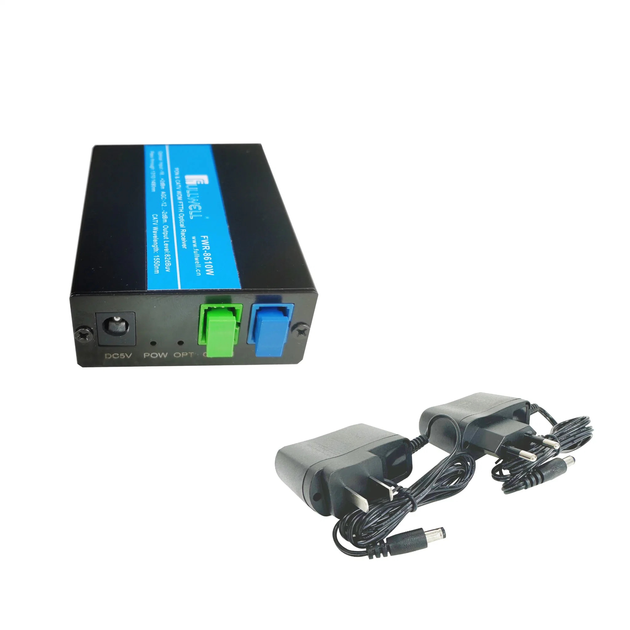 Factory Price FTTH AGC Lower Receiving Power Pon Wdm Optical TV Receiver with Metal Shall/Housing