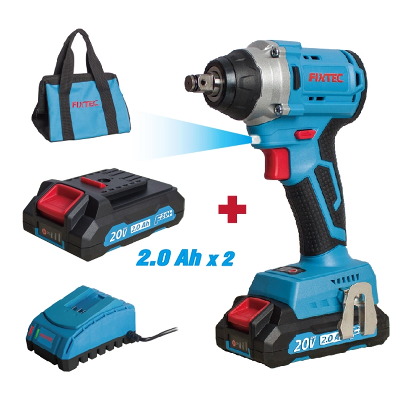 Fixtec Electric Tools Chargeable Battery 20V Brushless Power Tool Cordless Impact Wrench Set