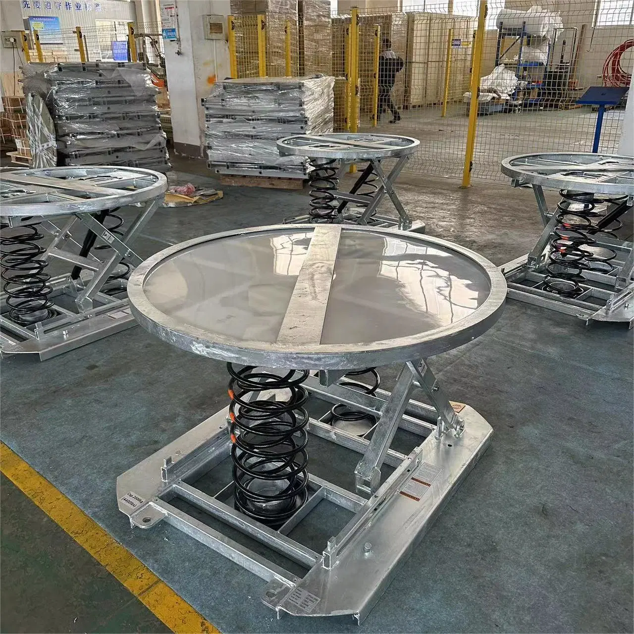 Vlift 2ton Tablas de elevación eléctrica de la plataforma circular de la primavera de la plataforma de venta