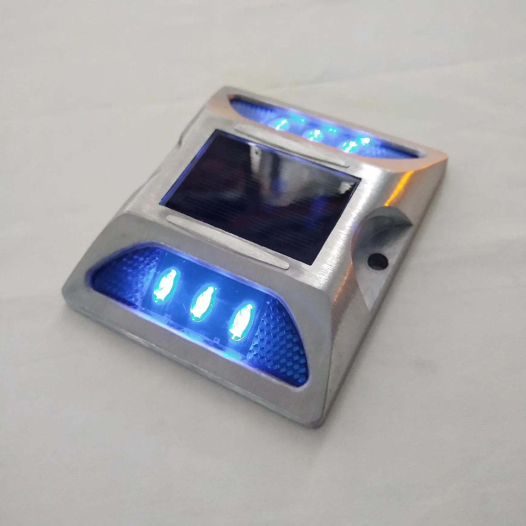 Aluminum Solar Road Studs LED Lights Yellow/White/Red/Blue/Green Cat Eye Road Reflector