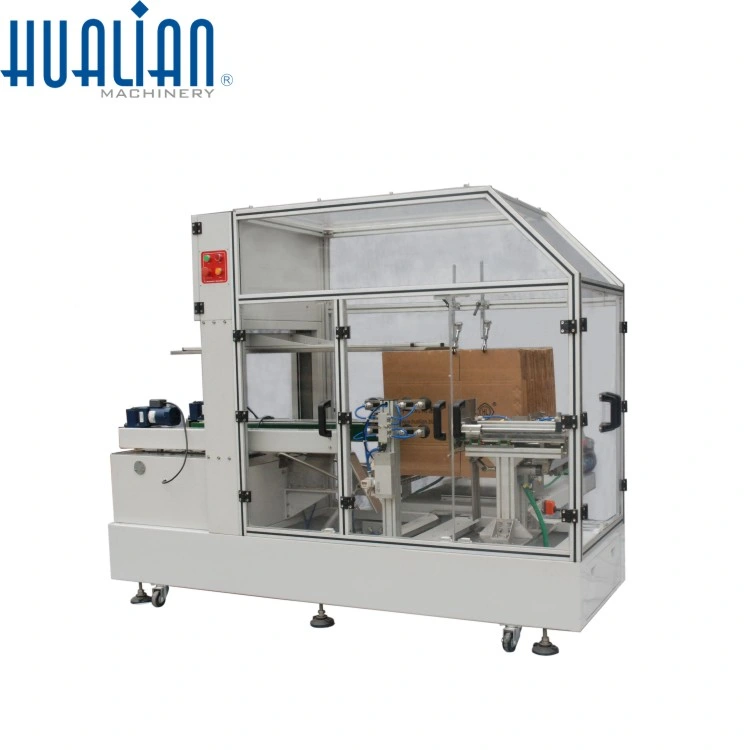 Cxj-4030c Hualian Automatic Case /Box /Carton Folding Carton Erecting Sealing Packing Machine