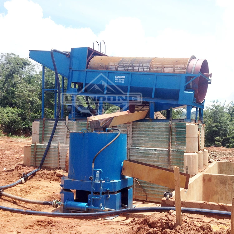 Alluvial Gold Mining Machinery Drum Scrubber Trommel Screen