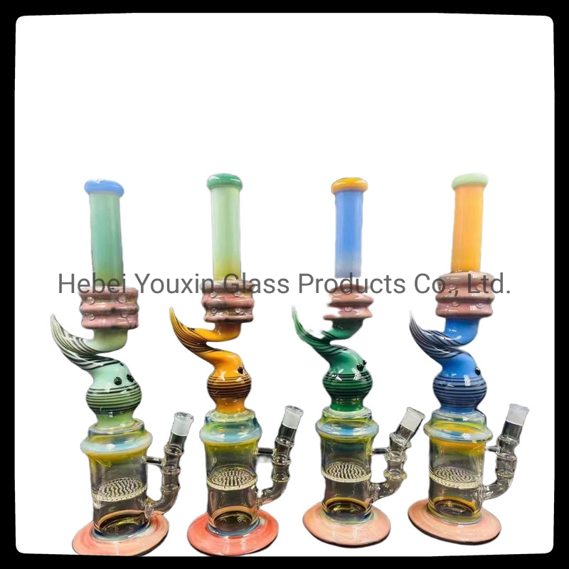 2023 New Design Electroplated Glass Beaker Smoke Water Heady Hookah Wholesale/Supplier Herb Wax Smoke Pipe Glass