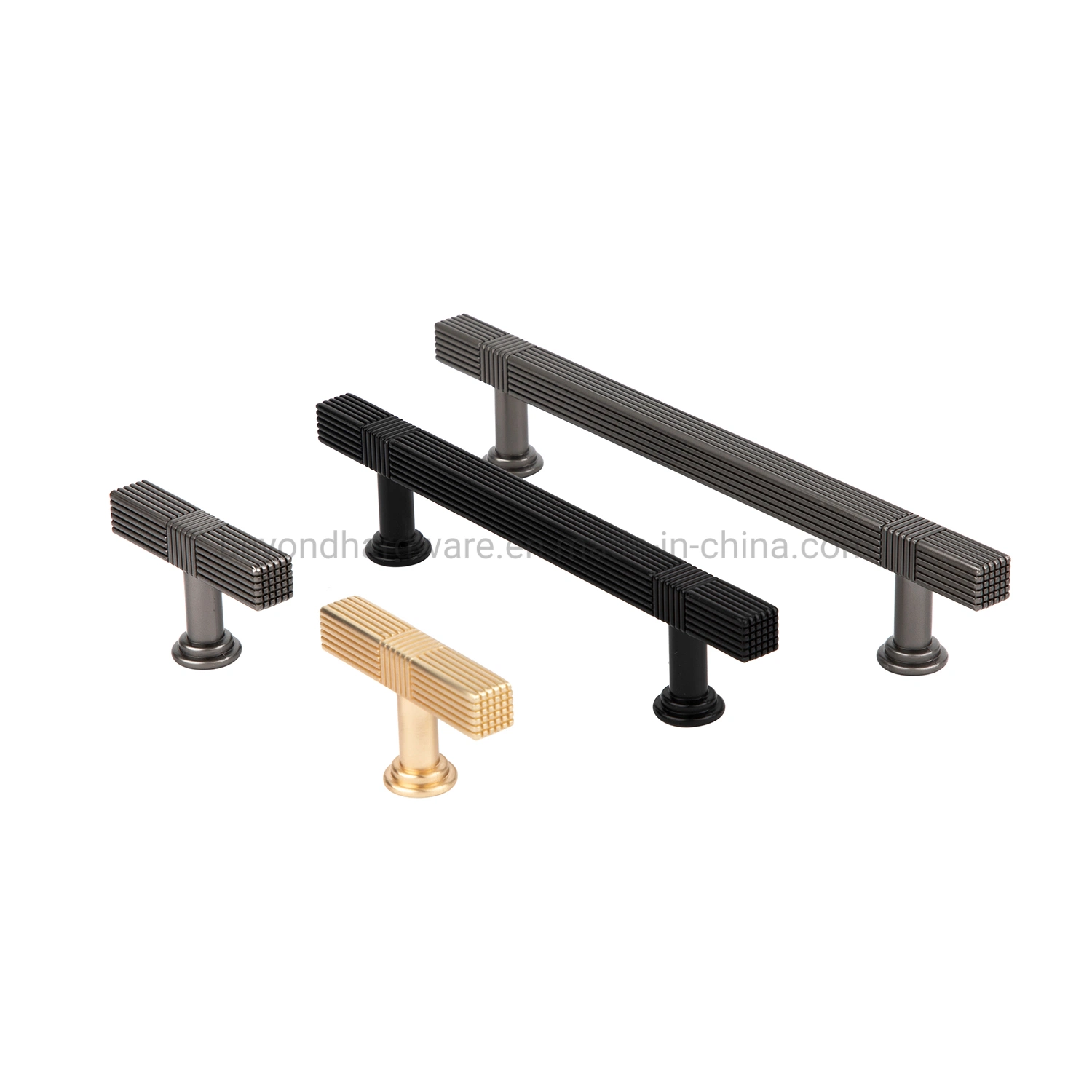 128/160mm Black Gold Drawer Pulls Brushed Brass Kitchen Cupboard Stripe Cabinet Handle Square Bar Pulls