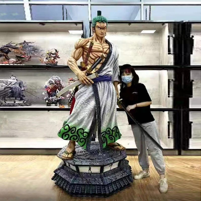 Estátua do tamanho da vida Zoro peça única Figura Zoro Escultura