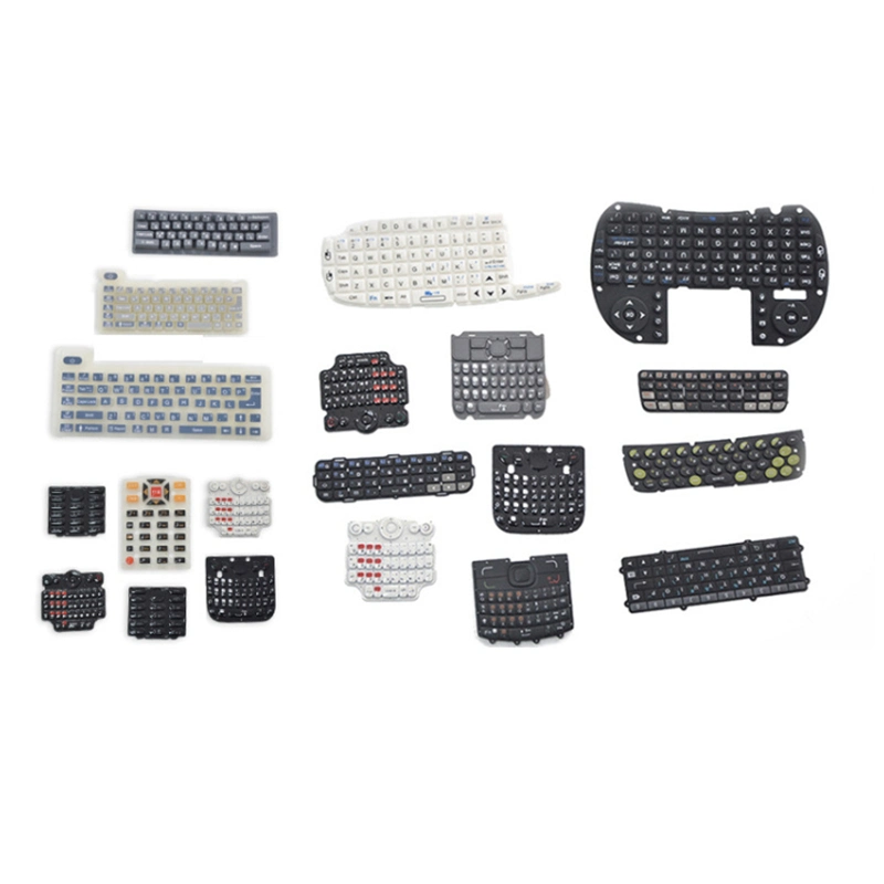 Silicone Keypad Manufacture Rubber Carbon Conductive Adhesive Light Keypads Silicone Push Button Rubber Membrane Cover Keypad