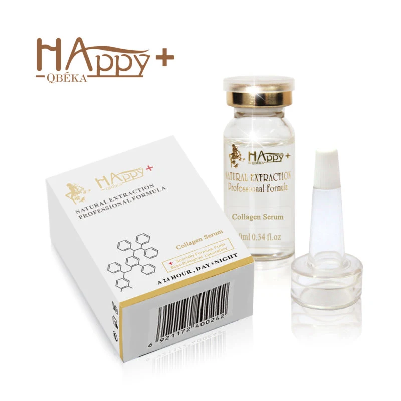 OEM Available Natural Plant Qbeka Happy+ Instant Face Lift Serum Pure Collagen Skin Care Serum