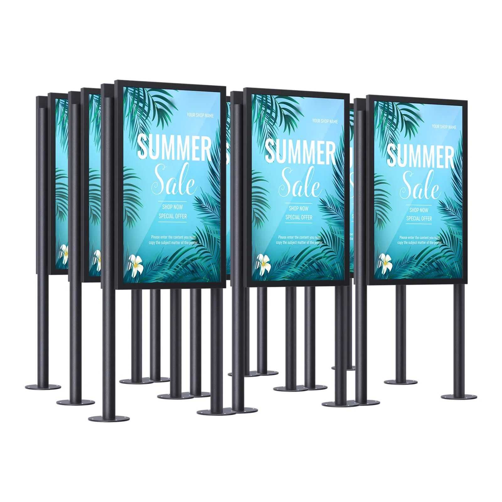 IP65 50 Advertising 43 Inch LCD Screen Digital Signage Display 55 Inch Outdoor Wall Mounted LCD