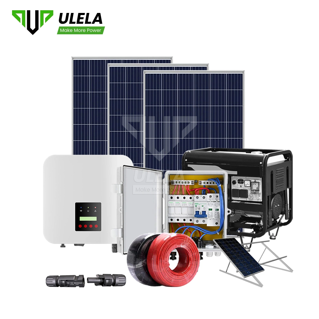 Ulela Mejor Stand Alone Sistema Solar de Alta Calidad de Proveedores en la red eléctrica la instalación de sistema Solar China fuera de la red del sistema de Energía Solar de Backup Diesel