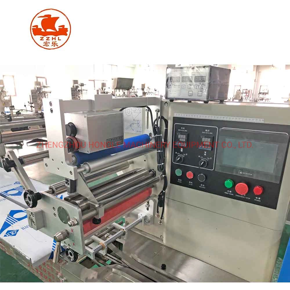 Type d'oreiller horizontal automatique Flow Food Packing masque/Biscuit/Wafer/cookie/flux de pain Machine d'emballage à emballage multifonction