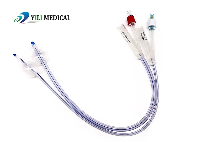 Medical Supply 2/3 Way Silicone Indwelling Foley Catheter Made in China