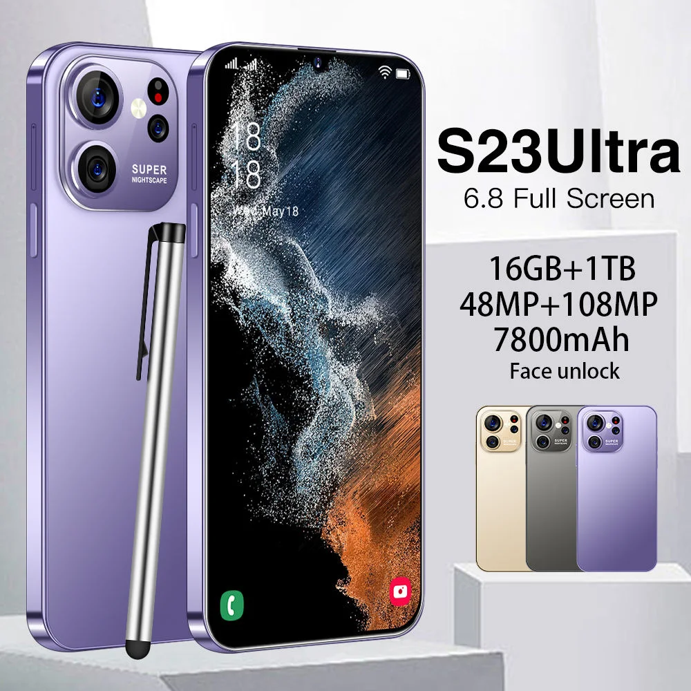 تخفيضات كبيرة على الهواتف الذكية S23 Ultra Phone سعة 16 جيجابايت + 1 تيرابايت Android سعة 6 بوصات، 5 جرامات الهواتف الخلوية غير المؤمنة الهواتف المحمولة بطاقة SIM المزدوجة