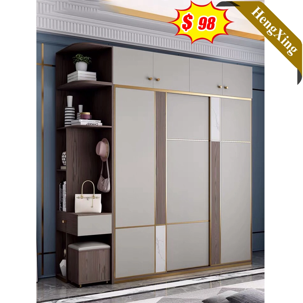 Modern Modular Bedroom Sliding Frosted Glass Door with Mirror Slide Closet Wall Wardrobe Furniture Design