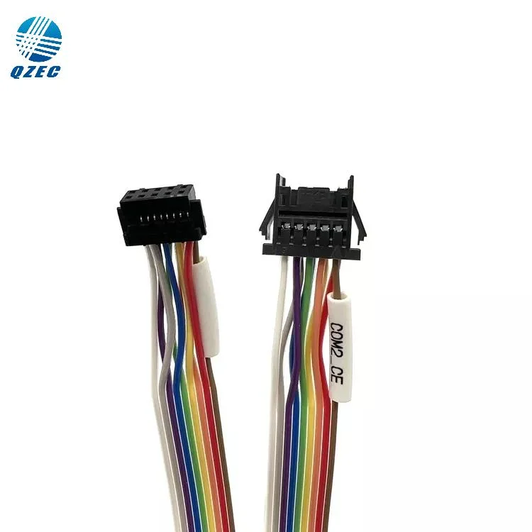 Custom Jst 2 3 4 5 6 Pin Connector Flat Cable Ribbon Rainbow Cable OEM ODM Wiring Harness