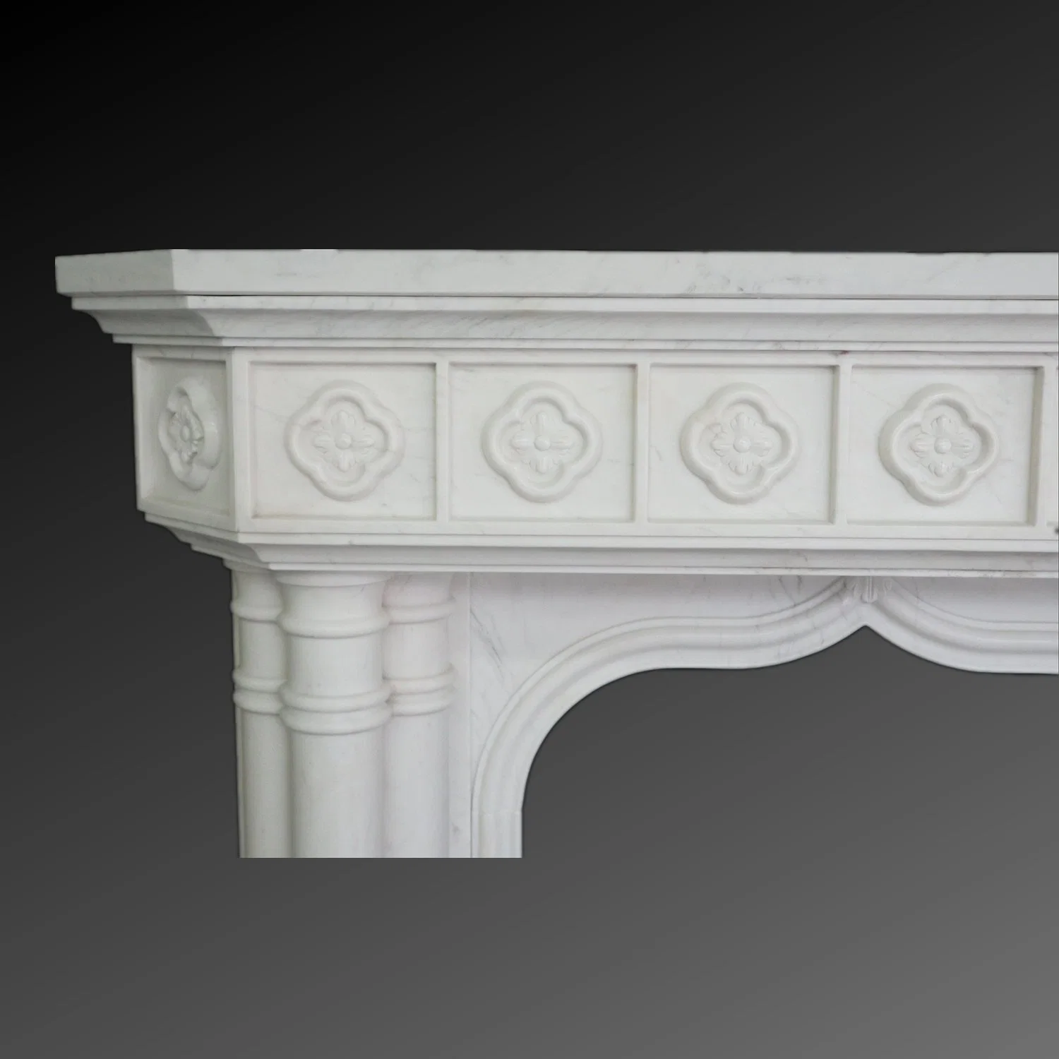 Marble Building material decoração, escultura, lareira a gás, mobiliário estilo moderno bege Travertine Lareira White Marble Carving Pillar LED Lareira