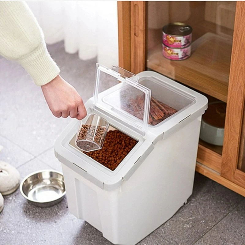 Boîte de rangement multi-fonctionnelle pour animaux de compagnie en gros - conteneur alimentaire pour chiens et chats étanche, antiinsectes, résistant à l'humidité