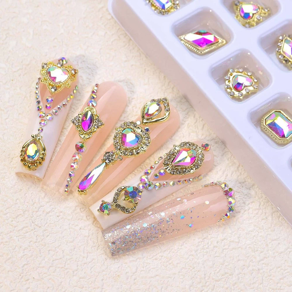 Love Heart Diamond Zircon Jewelry Nail Art Diamonds