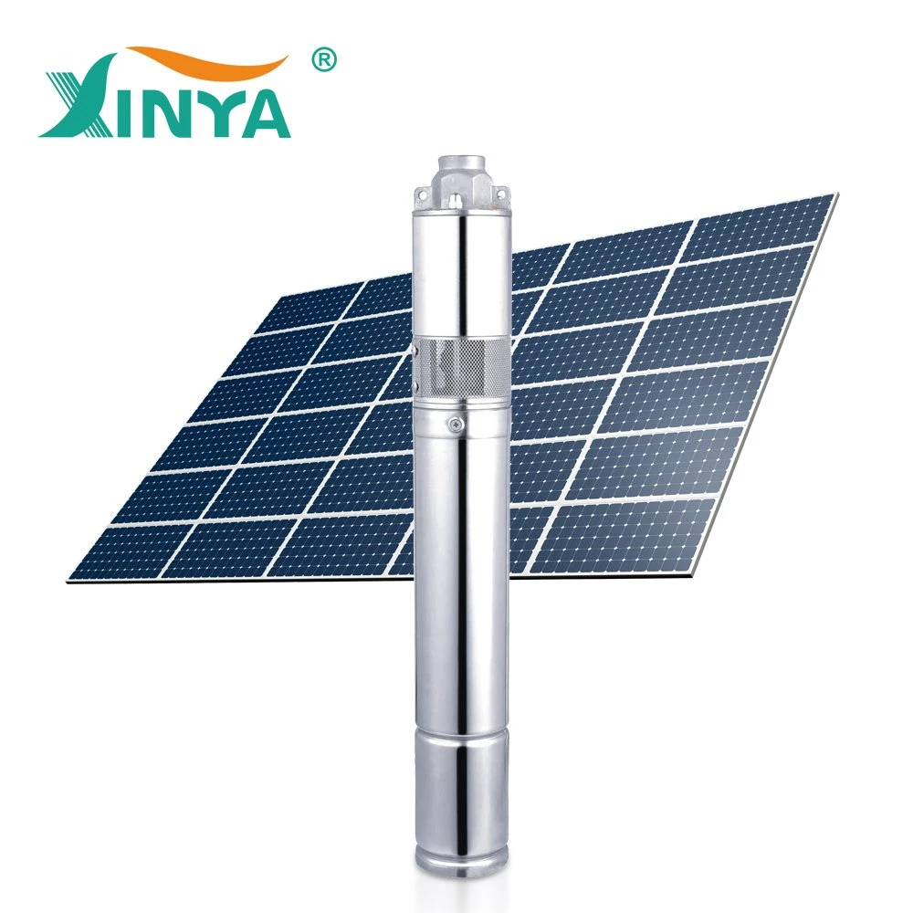 Xinya 4" 72V Bomba de Agua Solares, rotor helicoidal Solar sumergible bomba de agua, Bomba de tornillo con MPPT controlador solar