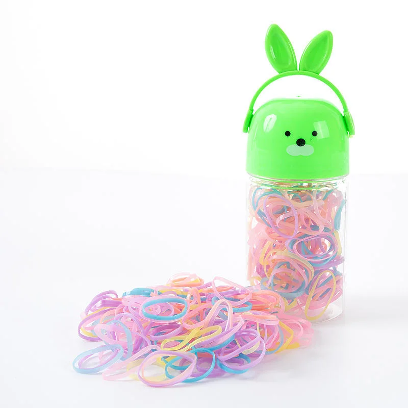 Hot-Selling Little Girls One-Time Rubber Band Children Rabbit Ears Bottled Band