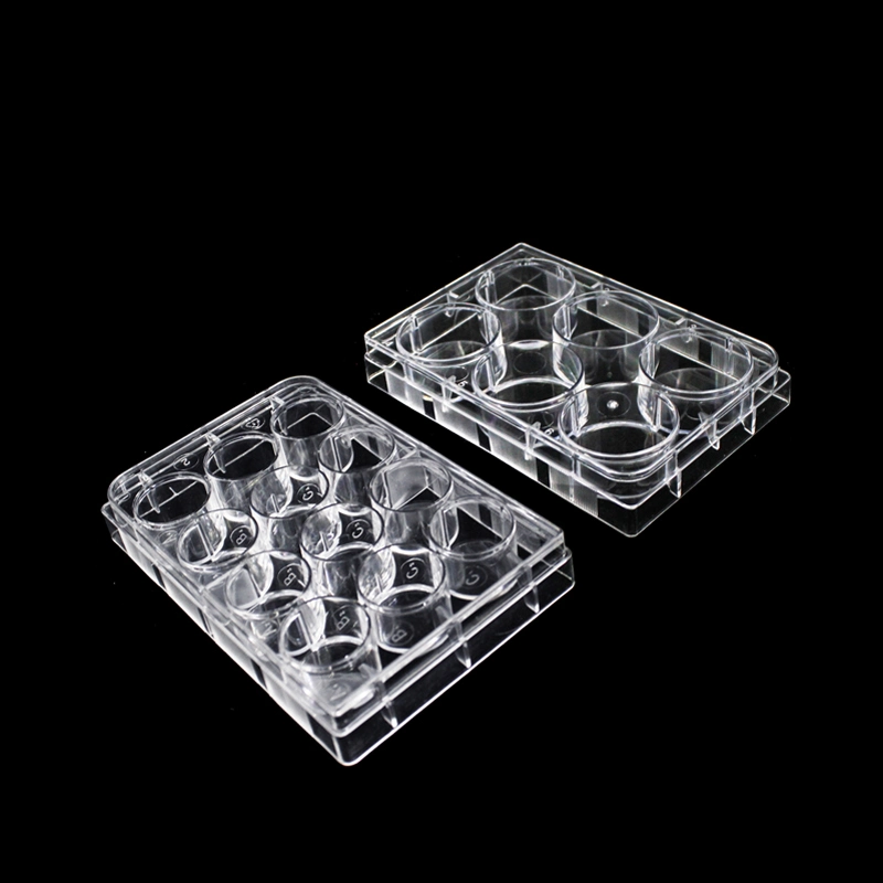 Laboratory Disposables PS Transparent Sterile Tissue Culture Plate with Cover