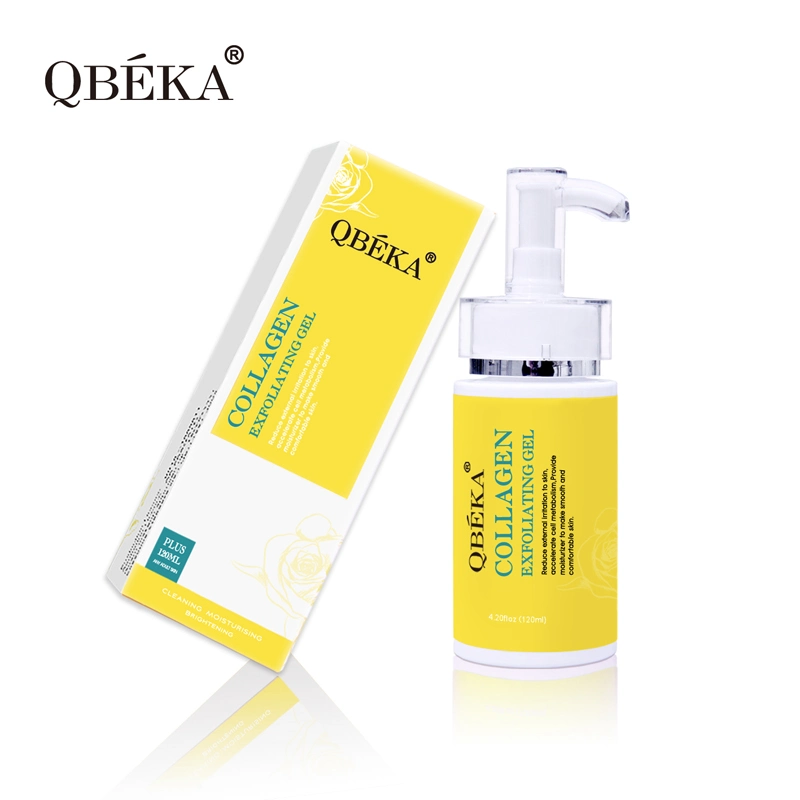 Best Cosmetic 2021 New Arrival Qbeka Whitening Collagen Exfoliating Gel Face Wash