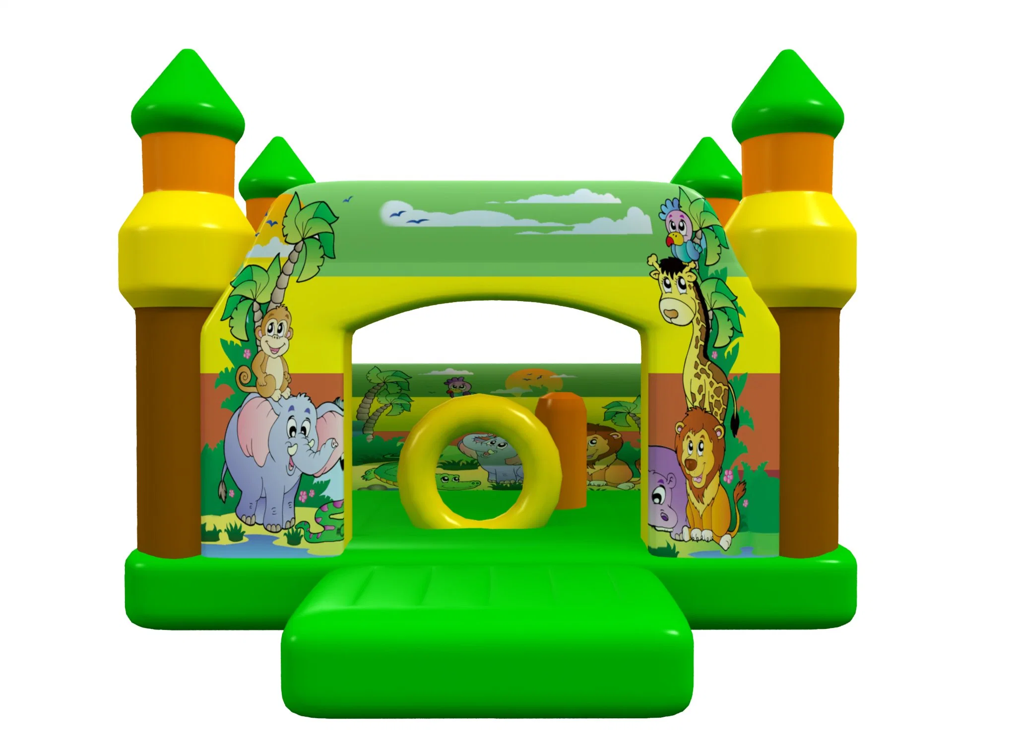 Equipos de patio interior y exterior coloridos inflables Bouncer con animal para los niños por inflables fábrica Bouncer