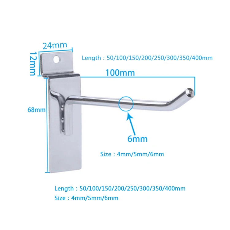 Metal Single Wire Slatwall Display Hook