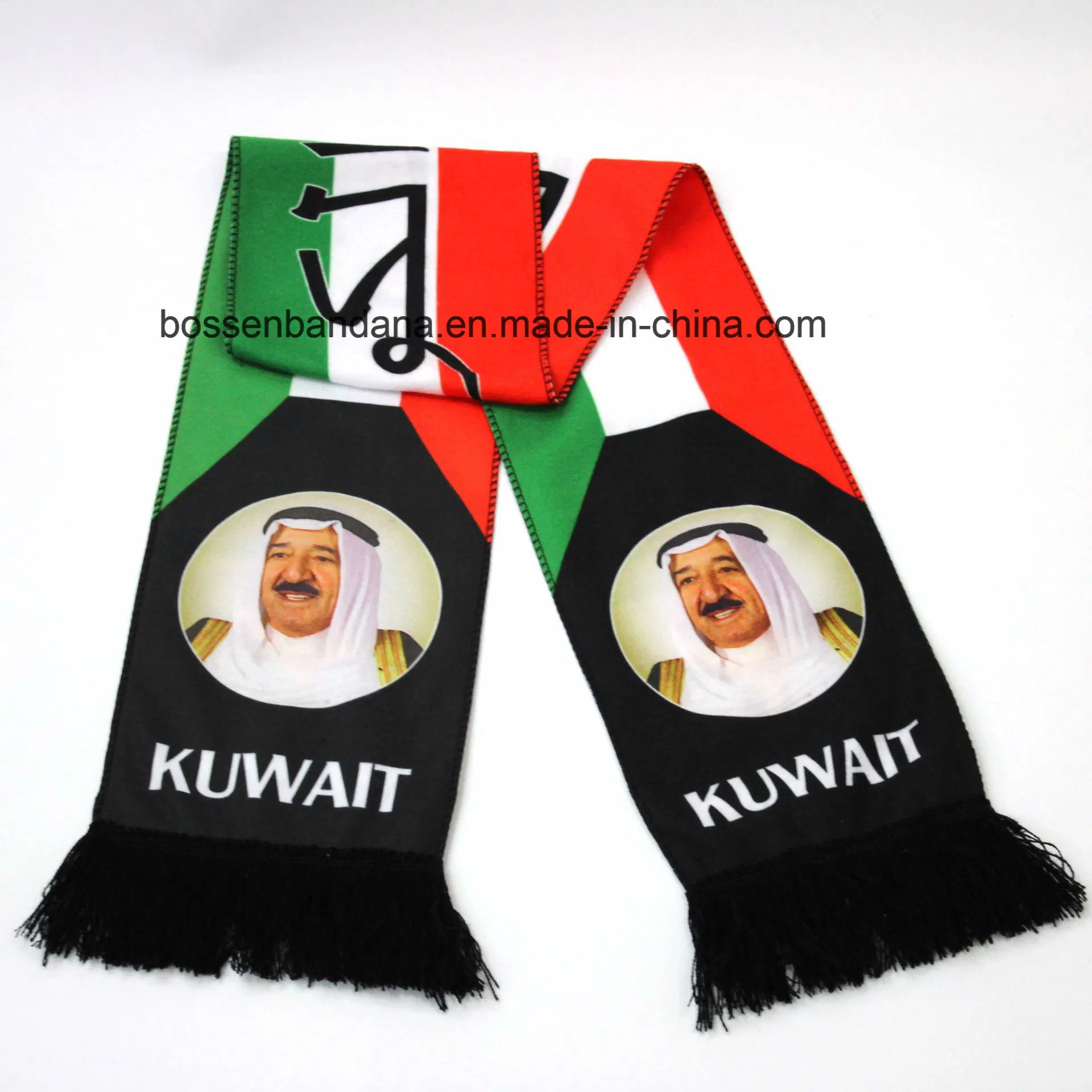 OEM Customized Polyester Cotton National President Election Supporters Printed Scarf