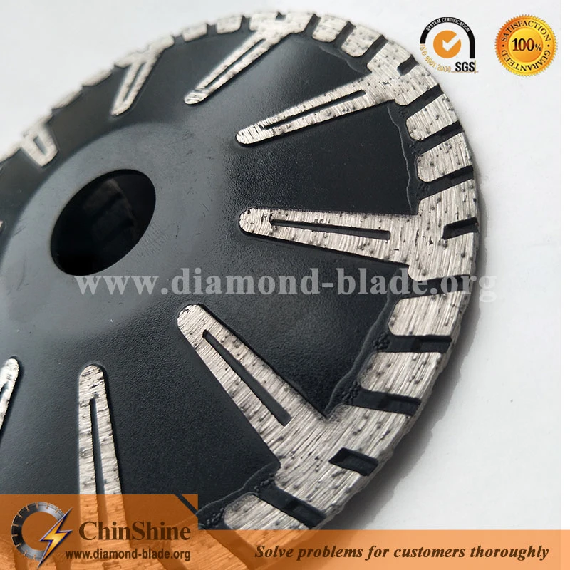 Premium Quality 5" Convex Granite Diamond Cutting Disc with Protective Teeth