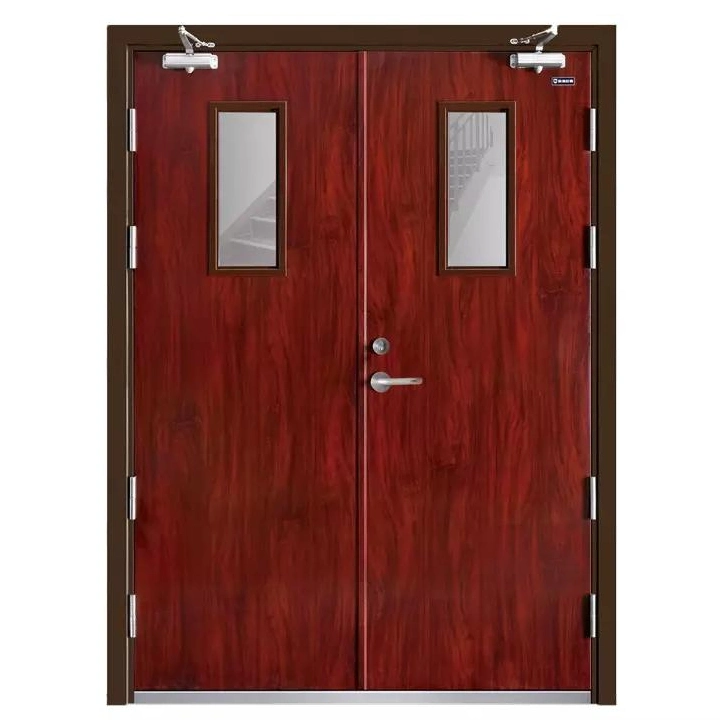 36*80 Inch American Style Metal Frame Wooden Doors