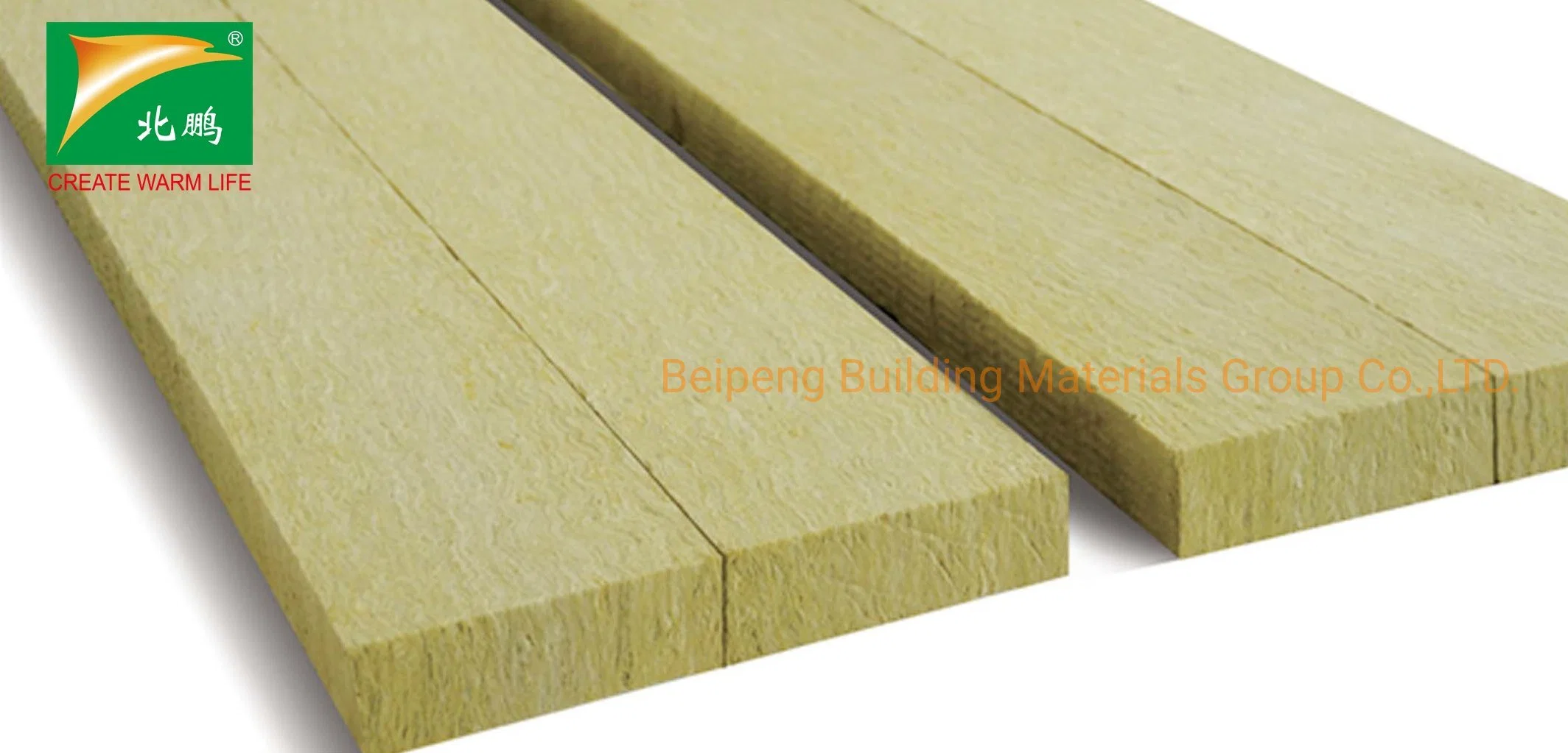 High Quality Rock Wool 50mm Thickness Soundproof Thermal Insulation Board for Building Fireproof