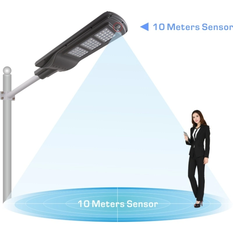 Painel de 30W à prova de tudo em um poste de energia do sensor de parede LED de exterior da luz solar de Rua