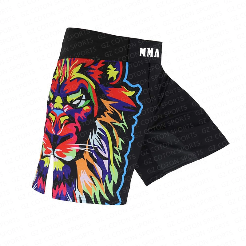 Heat Transfer Printing Polyester Bjj Grappling Fitness Muay Thai Kickboxing No Gi Wear Light Weight Jiu Jitsu Shorts