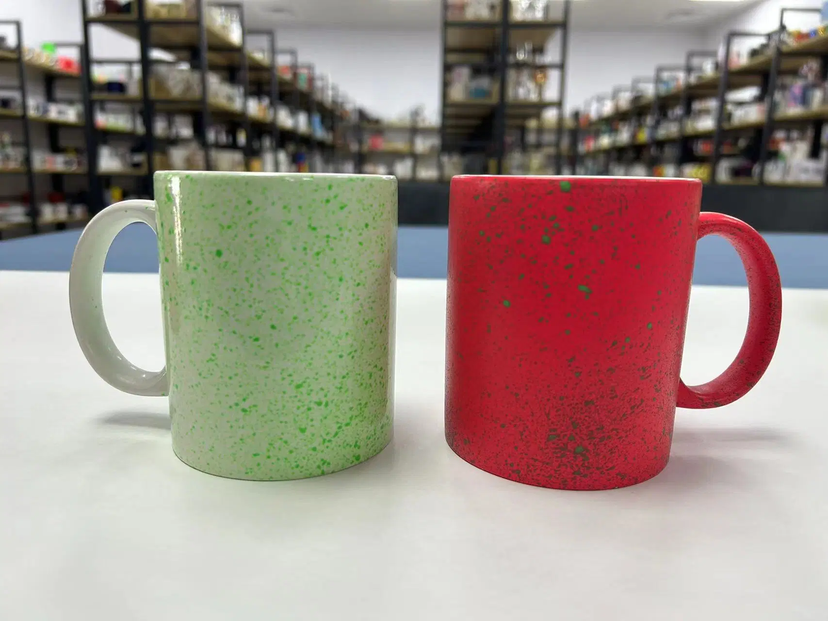 Tazas de cerámica con destellos tazas de café Color personalizado