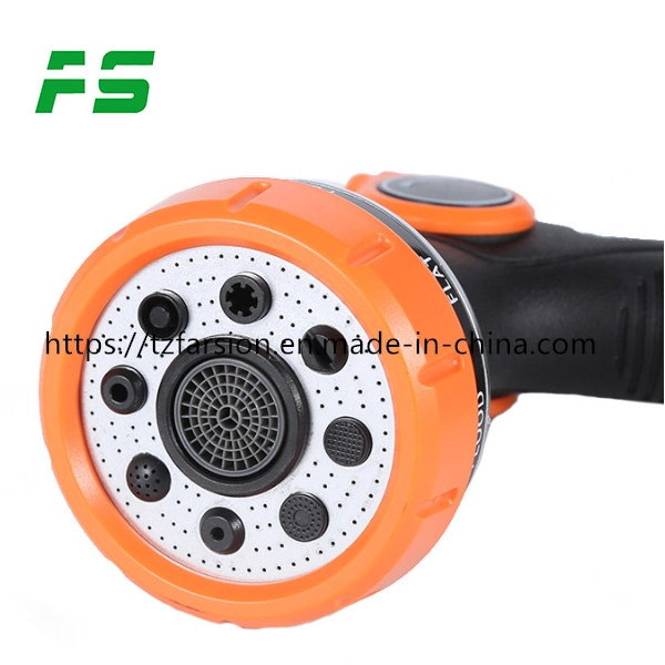 8pattern Plastic Garden Hose Nozzle Sprayer Garden Water Spray Nozzles Trigger Sprayer