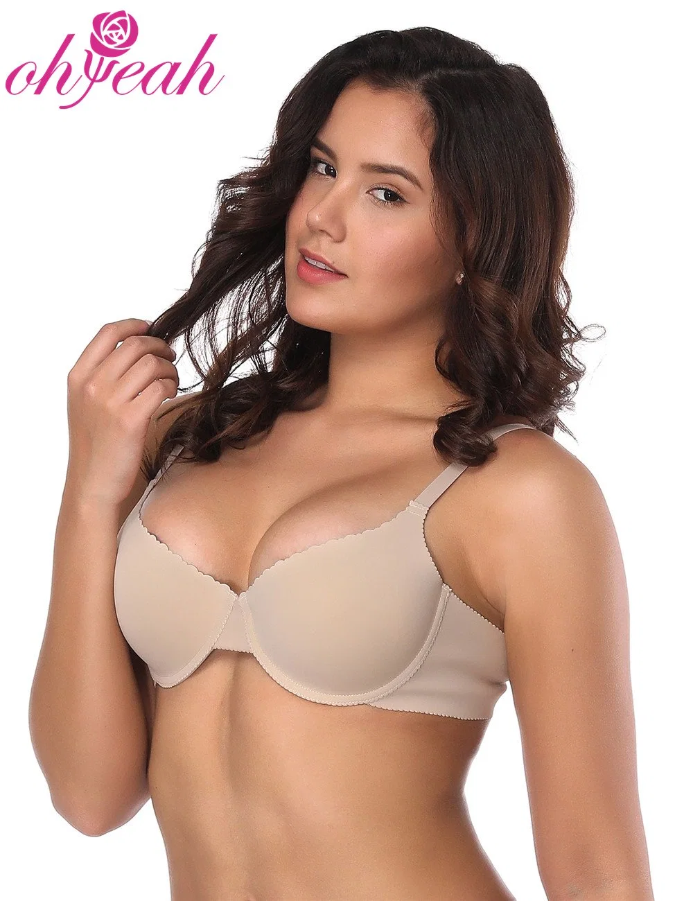 Venta al por mayor caliente Señoras Sexy Moda Strappy Sujetador push up