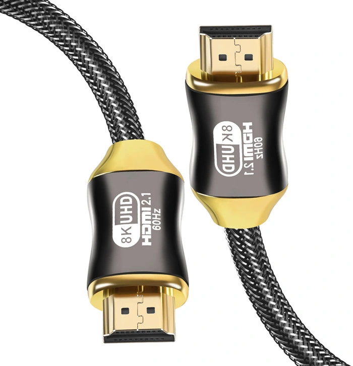 Factory Kabel HDMI 2.1 Ultra HD High Speed 8K60Hz 4K120Hz Zinc Braid Gold Plated HDMI2.1 Cable Hot sale products